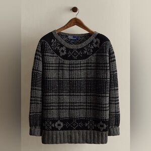 Polo Ralph Lauren 1986 Hand-Knit Fair Isle Wool Sweater Size M
